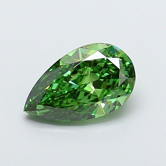 Loose Diamond - PEAR 1.8ct Fancy Vivid Green VS1: Loose Diamond - PEAR 1.8ct Fancy Vivid Green VS1 Source: This is a real non-mined Diamond that has been grown in a lab Shape: PEAR Carats: 1.8 Color: Fancy Vivid Green Certification: IGI Video: