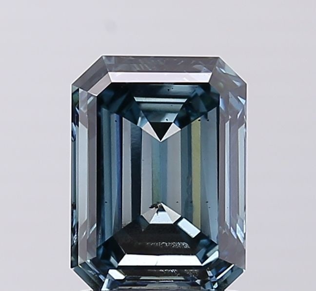 Loose Diamond - EMERALD 1.88ct Fancy Deep Greenish Blue SI2 (1 of 1)