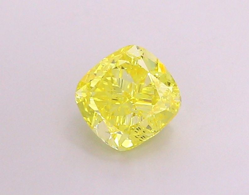 Loose Diamond - CUSHION MODIFIED 1.49ct Fancy Vivid Yellow VS1: Loose Diamond - CUSHION MODIFIED 1.49ct Fancy Vivid Yellow VS1 Source: This is a real non-mined Diamond that has been grown in a lab Shape: CUSHION MODIFIED Carats: 1.49 Color: Fancy Vivid Yellow Cert