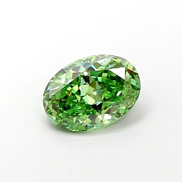 Loose Diamond - OVAL 1.23ct Fancy Vivid Green VS1: Loose Diamond - OVAL 1.23ct Fancy Vivid Green VS1 Source: This is a real non-mined Diamond that has been grown in a lab Shape: OVAL Carats: 1.23 Color: Fancy Vivid Green Certification: IGI Video:
