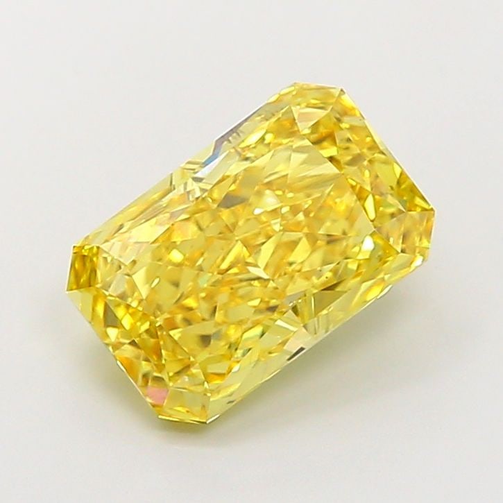 Loose Diamond - RADIANT 5.0ct Fancy Vivid Yellow VS2: Loose Diamond - RADIANT 5.0ct Fancy Vivid Yellow VS2 Source: This is a real non-mined Diamond that has been grown in a lab Shape: RADIANT Carats: 5.0 Color: Fancy Vivid Yellow Certification: IGI Video
