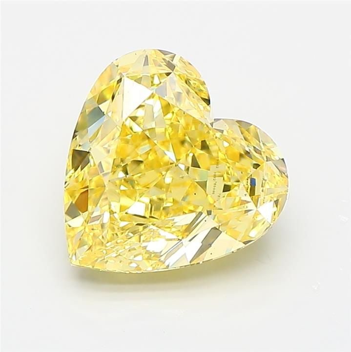 Loose Diamond - HEART 3.23ct Fancy Intense Yellow VS2: Loose Diamond - HEART 3.23ct Fancy Intense Yellow VS2 Source: This is a real non-mined Diamond that has been grown in a lab Shape: HEART Carats: 3.23 Color: Fancy Intense Yellow Certification: IGI Vid