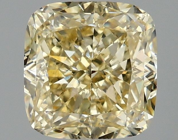 Loose Diamond - CUSHION MODIFIED 2.1ct Fancy Light Yellow VS1: Loose Diamond - CUSHION MODIFIED 2.1ct Fancy Light Yellow VS1 Source: This is a real non-mined Diamond that has been grown in a lab Shape: CUSHION MODIFIED Carats: 2.1 Color: Fancy Light Yellow Certif