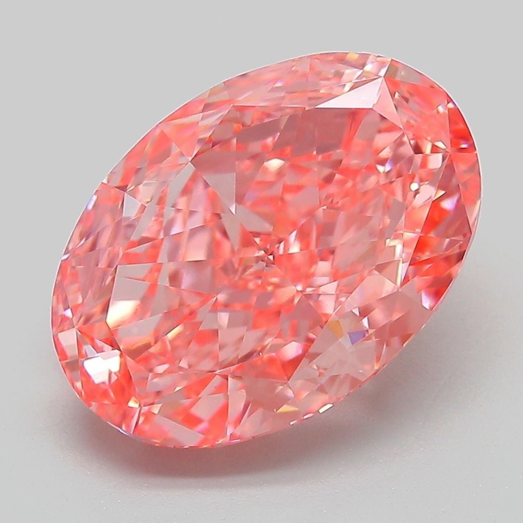 Loose Diamond - OVAL 6.03ct Fancy Vivid Pink VVS2: Loose Diamond - OVAL 6.03ct Fancy Vivid Pink VVS2 Source: This is a real non-mined Diamond that has been grown in a lab Shape: OVAL Carats: 6.03 Color: Fancy Vivid Pink Certification: IGI Video: