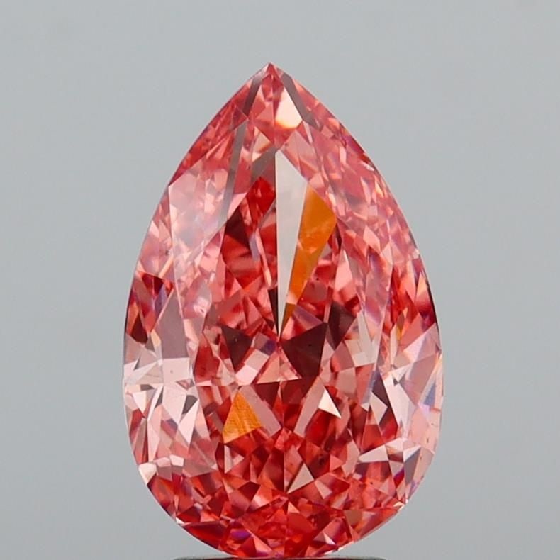 Loose Diamond - PEAR 5.73ct Fancy Vivid Pink VS2: Loose Diamond - PEAR 5.73ct Fancy Vivid Pink VS2 Source: This is a real non-mined Diamond that has been grown in a lab Shape: PEAR Carats: 5.73 Color: Fancy Vivid Pink Certification: IGI Video: