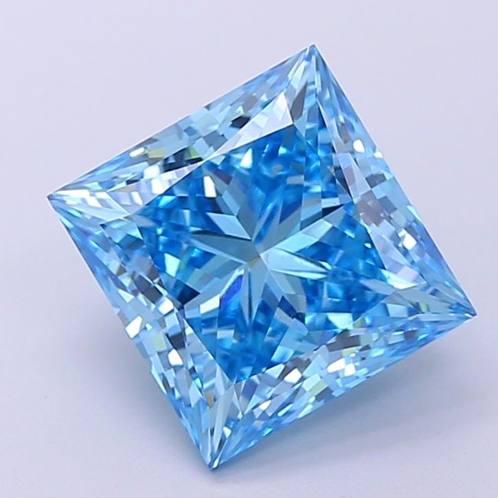 Loose Diamond - PRINCESS 5.07ct Fancy Vivid Blue VS1: Loose Diamond - PRINCESS 5.07ct Fancy Vivid Blue VS1 Source: This is a real non-mined Diamond that has been grown in a lab Shape: PRINCESS Carats: 5.07 Color: Fancy Vivid Blue Certification: IGI Video