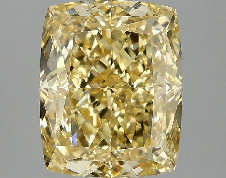 Loose Diamond - CUSHION MODIFIED 3.07ct Fancy Vivid Yellow VS1: Loose Diamond - CUSHION MODIFIED 3.07ct Fancy Vivid Yellow VS1 Source: This is a real non-mined Diamond that has been grown in a lab Shape: CUSHION MODIFIED Carats: 3.07 Color: Fancy Vivid Yellow Cert