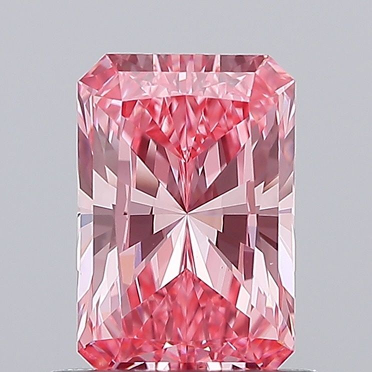 Loose Diamond - RADIANT 1.01ct Fancy Vivid Pink VS1: Loose Diamond - RADIANT 1.01ct Fancy Vivid Pink VS1 Source: This is a real non-mined Diamond that has been grown in a lab Shape: RADIANT Carats: 1.01 Color: Fancy Vivid Pink Certification: IGI Video: