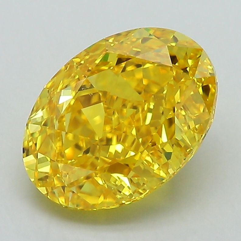 Loose Diamond - OVAL 3.02ct Fancy Vivid Yellow VS1: Loose Diamond - OVAL 3.02ct Fancy Vivid Yellow VS1 Source: This is a real non-mined Diamond that has been grown in a lab Shape: OVAL Carats: 3.02 Color: Fancy Vivid Yellow Certification: IGI Video: