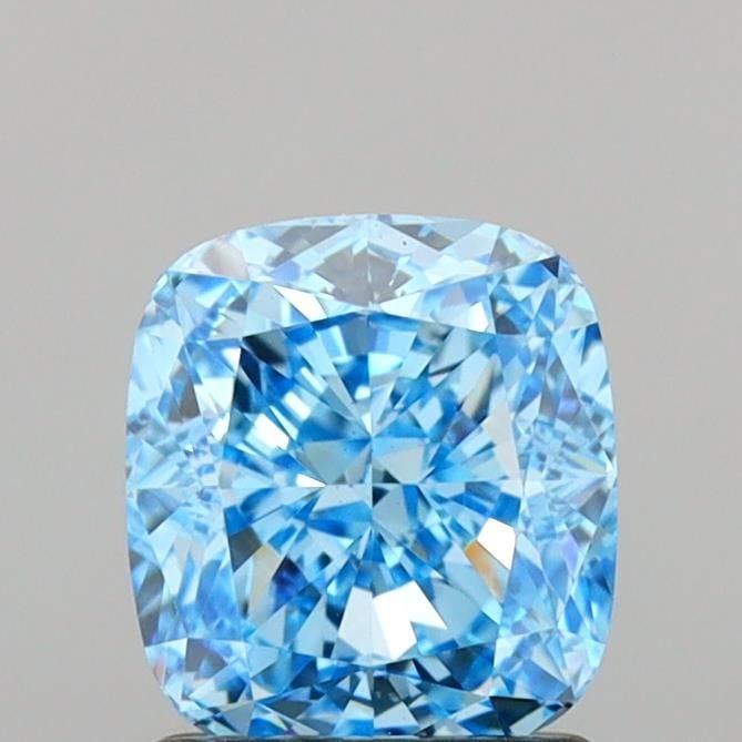 Loose Diamond - CUSHION MODIFIED 1.51ct Fancy Vivid Blue VS1: Loose Diamond - CUSHION MODIFIED 1.51ct Fancy Vivid Blue VS1 Source: This is a real non-mined Diamond that has been grown in a lab Shape: CUSHION MODIFIED Carats: 1.51 Color: Fancy Vivid Blue Certific