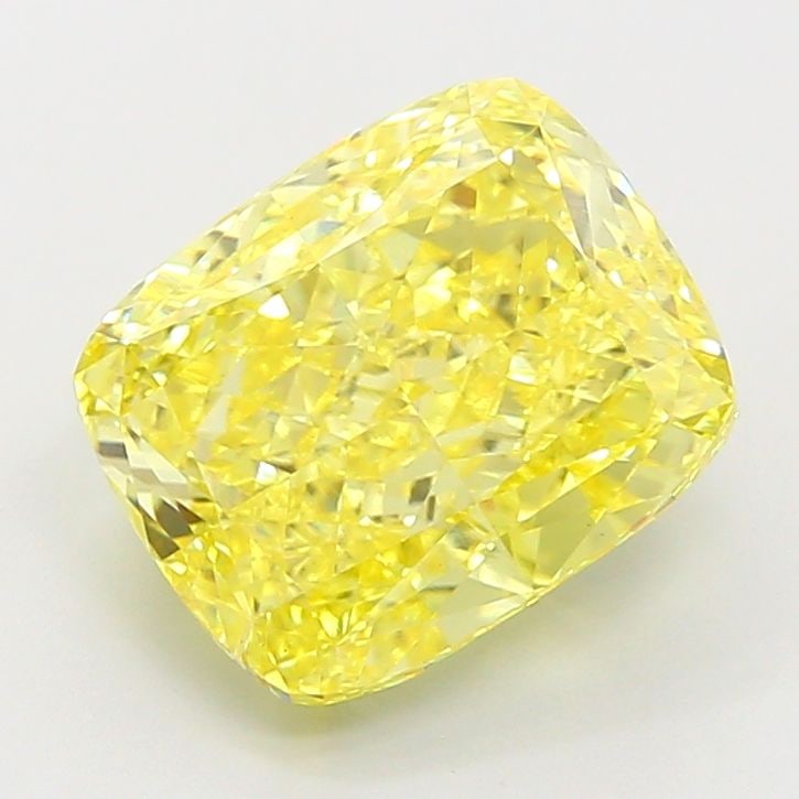 Loose Diamond - CUSHION MODIFIED 4.03ct Fancy Vivid Yellow VS1: Loose Diamond - CUSHION MODIFIED 4.03ct Fancy Vivid Yellow VS1 Source: This is a real non-mined Diamond that has been grown in a lab Shape: CUSHION MODIFIED Carats: 4.03 Color: Fancy Vivid Yellow Cert