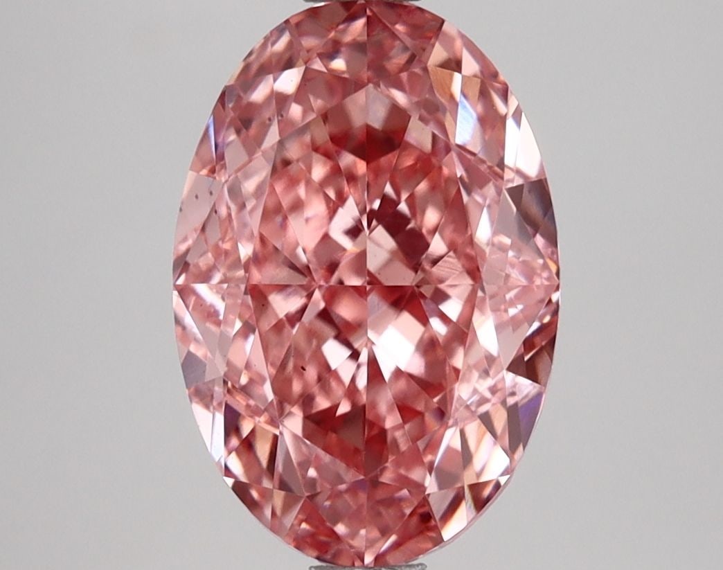 Loose Diamond - OVAL 2.66ct Fancy Vivid Pink VS1: Loose Diamond - OVAL 2.66ct Fancy Vivid Pink VS1 Source: This is a real non-mined Diamond that has been grown in a lab Shape: OVAL Carats: 2.66 Color: Fancy Vivid Pink Certification: IGI Video: