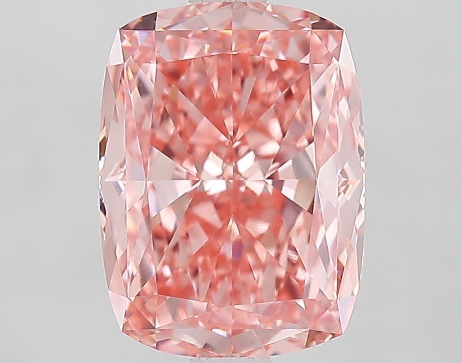Loose Diamond - CUSHION MODIFIED 3.1ct Fancy Vivid Pink VVS2: Loose Diamond - CUSHION MODIFIED 3.1ct Fancy Vivid Pink VVS2 Source: This is a real non-mined Diamond that has been grown in a lab Shape: CUSHION MODIFIED Carats: 3.1 Color: Fancy Vivid Pink Certifica