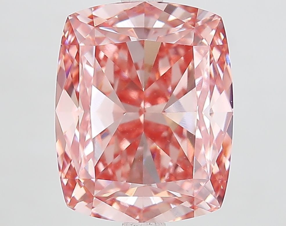 Loose Diamond - CUSHION MODIFIED 6.11ct Fancy Intense Pink VVS1: Loose Diamond - CUSHION MODIFIED 6.11ct Fancy Intense Pink VVS1 Source: This is a real non-mined Diamond that has been grown in a lab Shape: CUSHION MODIFIED Carats: 6.11 Color: Fancy Intense Pink Cer