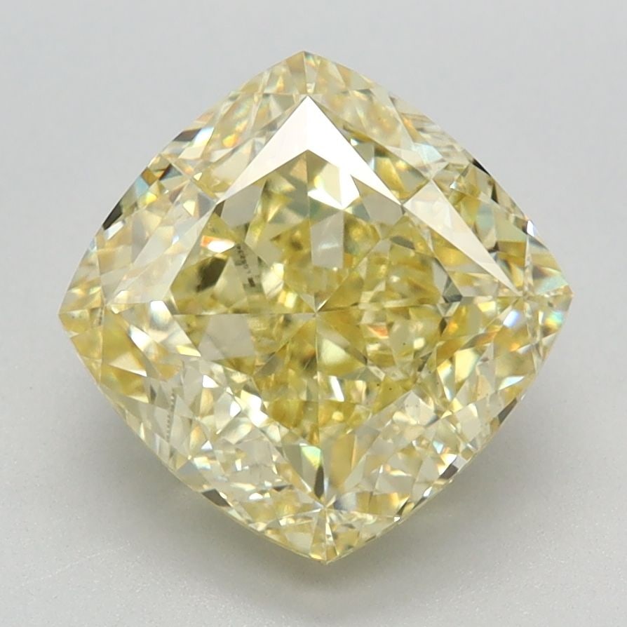Loose Diamond - CUSHION MODIFIED 3.14ct Fancy Intense Yellow VS1: Loose Diamond - CUSHION MODIFIED 3.14ct Fancy Intense Yellow VS1 Source: This is a real non-mined Diamond that has been grown in a lab Shape: CUSHION MODIFIED Carats: 3.14 Color: Fancy Intense Yellow 