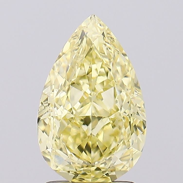 Loose Diamond - PEAR 2.11ct Fancy Intense Yellow VVS2: Loose Diamond - PEAR 2.11ct Fancy Intense Yellow VVS2 Source: This is a real non-mined Diamond that has been grown in a lab Shape: PEAR Carats: 2.11 Color: Fancy Intense Yellow Certification: IGI