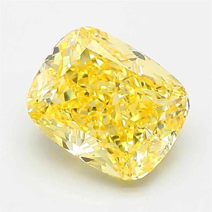 Loose Diamond - CUSHION MODIFIED 2.51ct Fancy Vivid Yellow VS1: Loose Diamond - CUSHION MODIFIED 2.51ct Fancy Vivid Yellow VS1 Source: This is a real non-mined Diamond that has been grown in a lab Shape: CUSHION MODIFIED Carats: 2.51 Color: Fancy Vivid Yellow Cert