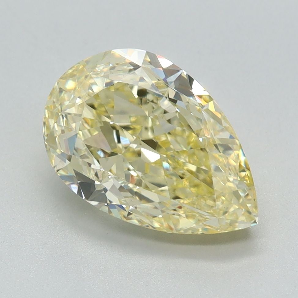 Loose Diamond - PEAR 2.19ct Fancy Intense Yellow VS1: Loose Diamond - PEAR 2.19ct Fancy Intense Yellow VS1 Source: This is a real non-mined Diamond that has been grown in a lab Shape: PEAR Carats: 2.19 Color: Fancy Intense Yellow Certification: IGI Video