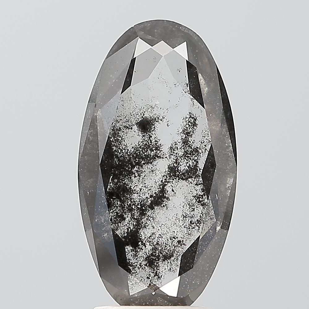 Loose Diamond - OVAL 2.31ct Salt and Pepper I2: Loose Diamond - OVAL 2.31ct Salt and Pepper I2 Source: This is a real non-mined Diamond that has been grown in a lab Shape: OVAL Carats: 2.31 Color: Salt and Pepper Certification: NONE Video: Video