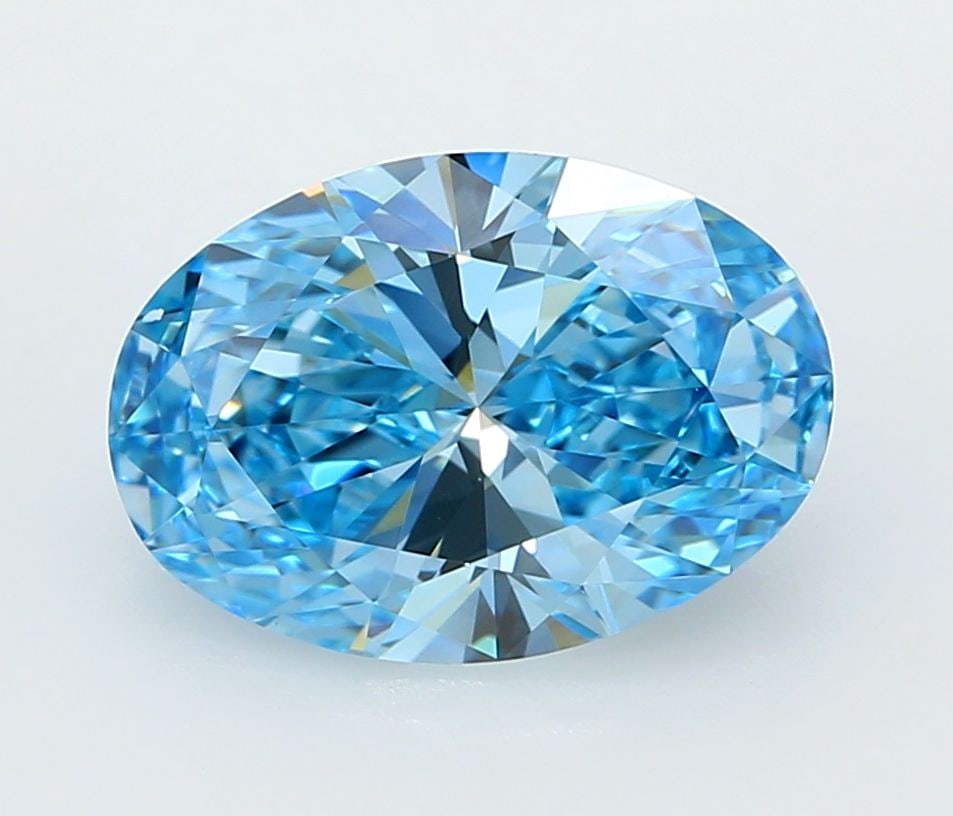 Loose Diamond - OVAL 3.03ct Fancy Vivid Blue VS1: Loose Diamond - OVAL 3.03ct Fancy Vivid Blue VS1 Source: This is a real non-mined Diamond that has been grown in a lab Shape: OVAL Carats: 3.03 Color: Fancy Vivid Blue Certification: IGI Video: