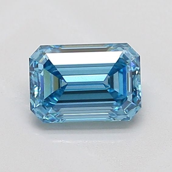 Loose Diamond - EMERALD 1.0ct Fancy Vivid Blue VS1: Loose Diamond - EMERALD 1.0ct Fancy Vivid Blue VS1 Source: This is a real non-mined Diamond that has been grown in a lab Shape: EMERALD Carats: 1.0 Color: Fancy Vivid Blue Certification: IGI Video: