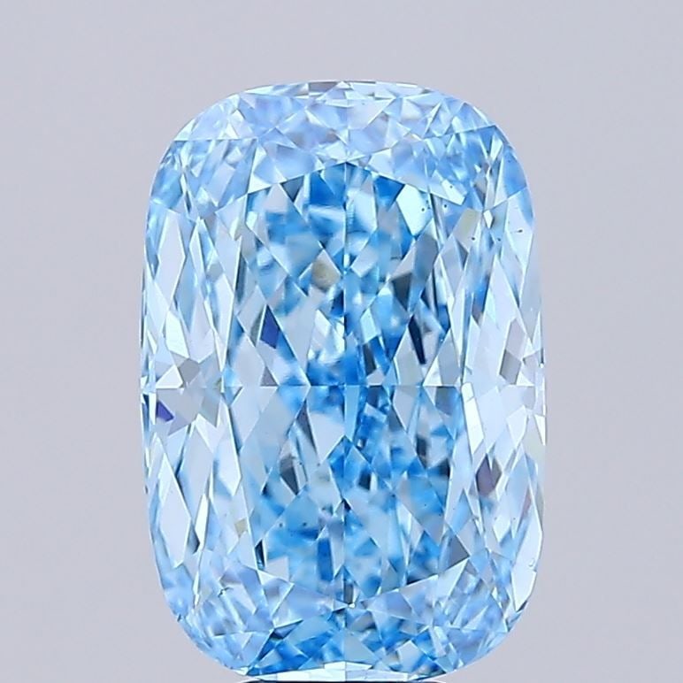 Loose Diamond - CUSHION MODIFIED 7.86ct Fancy Vivid Blue VS2: Loose Diamond - CUSHION MODIFIED 7.86ct Fancy Vivid Blue VS2 Source: This is a real non-mined Diamond that has been grown in a lab Shape: CUSHION MODIFIED Carats: 7.86 Color: Fancy Vivid Blue Certific