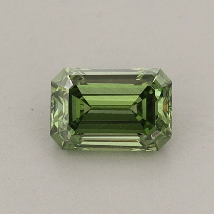 Loose Diamond - EMERALD 0.53ct Fancy Vivid Green VS2: Loose Diamond - EMERALD 0.53ct Fancy Vivid Green VS2 Source: This is a real non-mined Diamond that has been grown in a lab Shape: EMERALD Carats: 0.53 Color: Fancy Vivid Green Certification: IGI Video