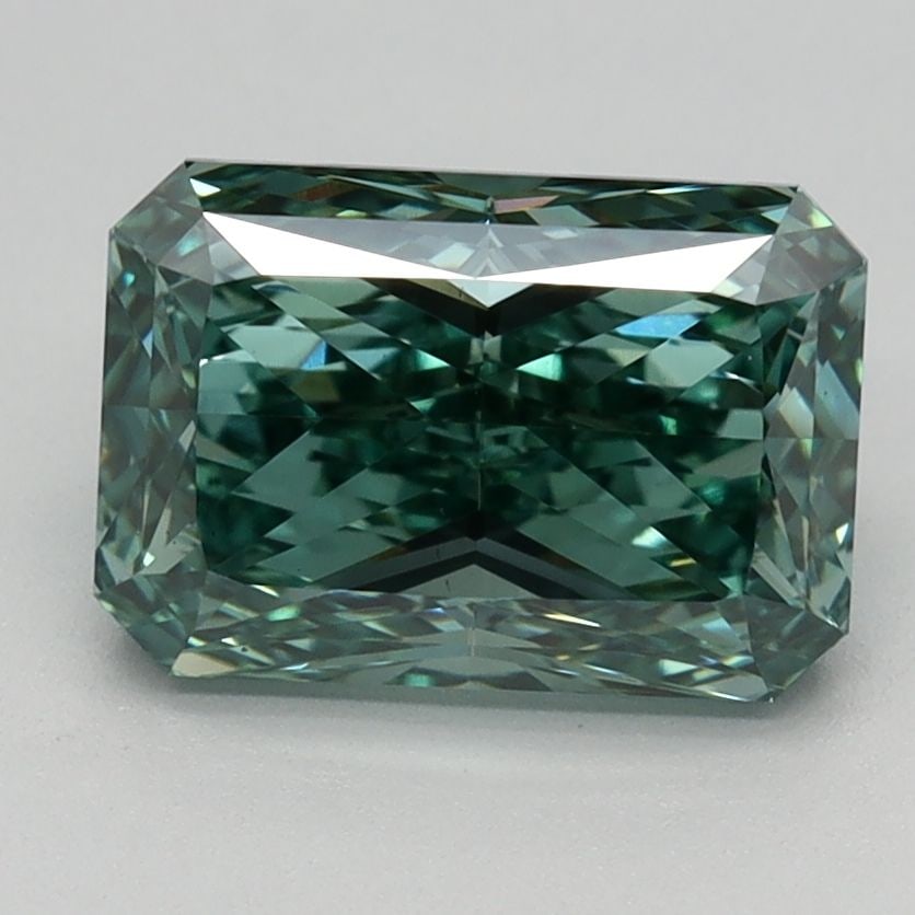 Loose Diamond - RADIANT 1.88ct Fancy Vivid Green VS1: Loose Diamond - RADIANT 1.88ct Fancy Vivid Green VS1 Source: This is a real non-mined Diamond that has been grown in a lab Shape: RADIANT Carats: 1.88 Color: Fancy Vivid Green Certification: IGI Video