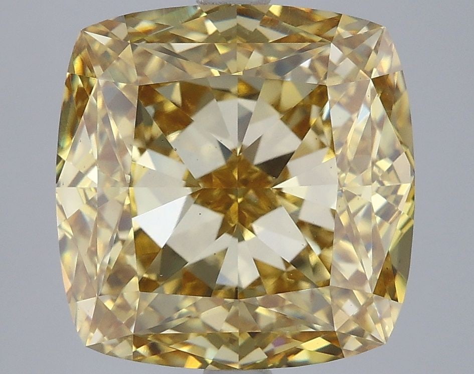 Loose Diamond - CUSHION MODIFIED 7.07ct Fancy Intense Yellow VS1: Loose Diamond - CUSHION MODIFIED 7.07ct Fancy Intense Yellow VS1 Source: This is a real non-mined Diamond that has been grown in a lab Shape: CUSHION MODIFIED Carats: 7.07 Color: Fancy Intense Yellow 