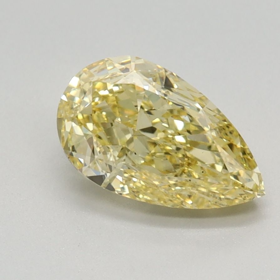 Loose Diamond - PEAR 1.24ct Fancy Intense Yellow VS2: Loose Diamond - PEAR 1.24ct Fancy Intense Yellow VS2 Source: This is a real non-mined Diamond that has been grown in a lab Shape: PEAR Carats: 1.24 Color: Fancy Intense Yellow Certification: IGI Video