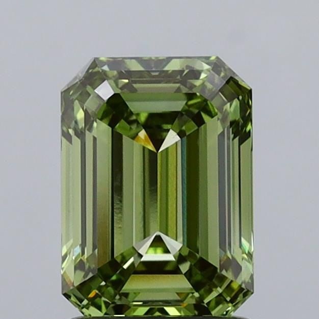 Loose Diamond - EMERALD 1.52ct Fancy Intense Green VVS2: Loose Diamond - EMERALD 1.52ct Fancy Intense Green VVS2 Source: This is a real non-mined Diamond that has been grown in a lab Shape: EMERALD Carats: 1.52 Color: Fancy Intense Green Certification: IGI 