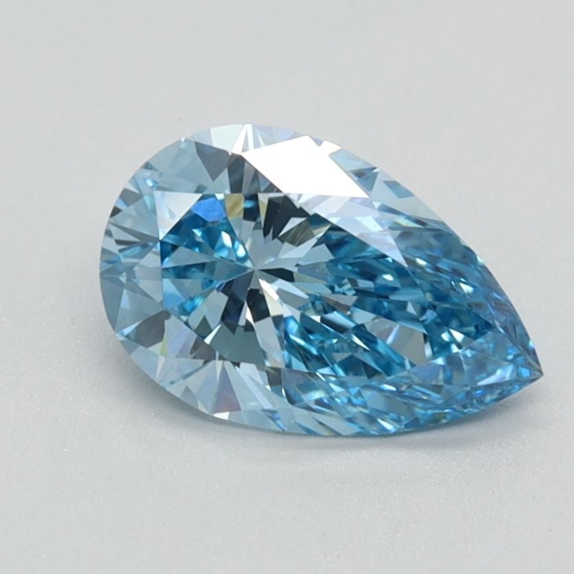 Loose Diamond - PEAR 0.92ct Fancy Vivid Blue VVS2: Loose Diamond - PEAR 0.92ct Fancy Vivid Blue VVS2 Source: This is a real non-mined Diamond that has been grown in a lab Shape: PEAR Carats: 0.92 Color: Fancy Vivid Blue Certification: IGI Video:
