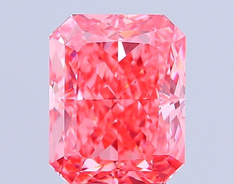 Loose Diamond - RADIANT 3.51ct Fancy Vivid Pink VS1: Loose Diamond - RADIANT 3.51ct Fancy Vivid Pink VS1 Source: This is a real non-mined Diamond that has been grown in a lab Shape: RADIANT Carats: 3.51 Color: Fancy Vivid Pink Certification: IGI Video: