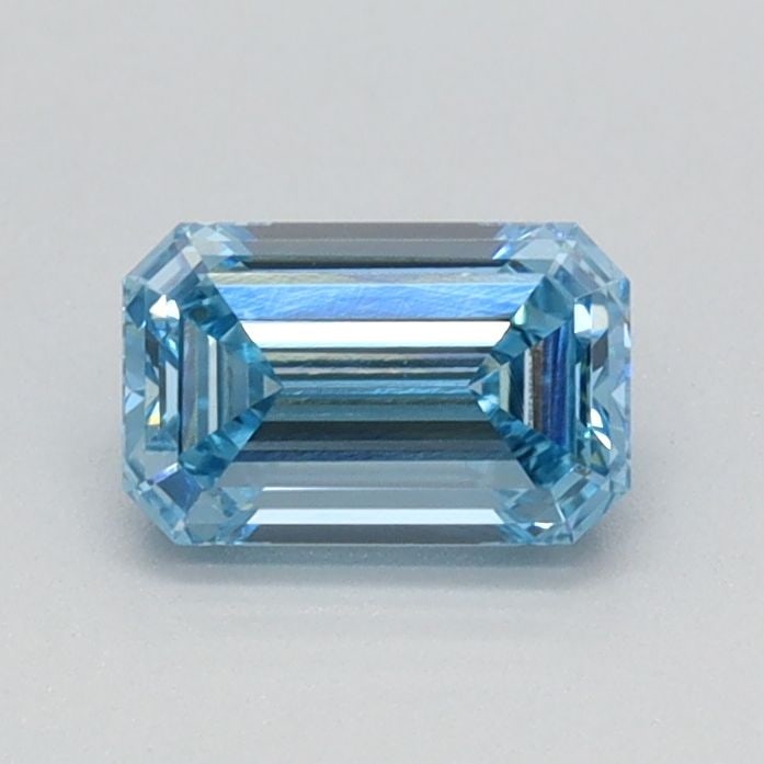 Loose Diamond - EMERALD 0.56ct Fancy Intense Blue VS1: Loose Diamond - EMERALD 0.56ct Fancy Intense Blue VS1 Source: This is a real non-mined Diamond that has been grown in a lab Shape: EMERALD Carats: 0.56 Color: Fancy Intense Blue Certification: IGI Vid