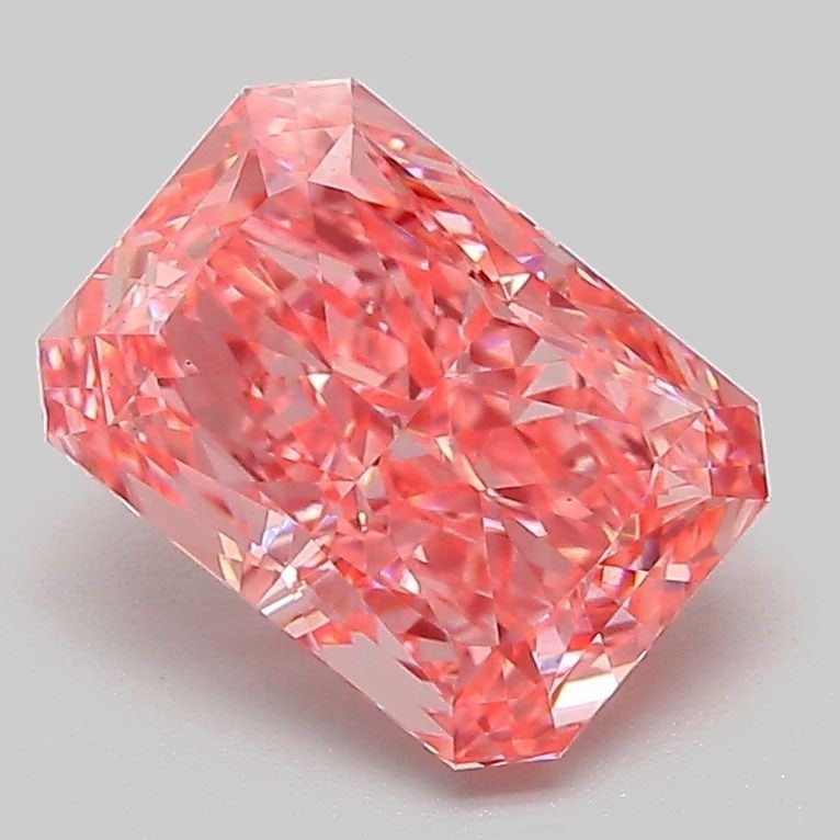 Loose Diamond - RADIANT 2.07ct Fancy Vivid Pink VS1: Loose Diamond - RADIANT 2.07ct Fancy Vivid Pink VS1 Source: This is a real non-mined Diamond that has been grown in a lab Shape: RADIANT Carats: 2.07 Color: Fancy Vivid Pink Certification: IGI Video: