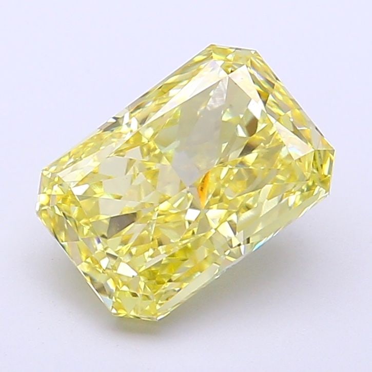 Loose Diamond - RADIANT 2.55ct Fancy Intense Yellow VS1: Loose Diamond - RADIANT 2.55ct Fancy Intense Yellow VS1 Source: This is a real non-mined Diamond that has been grown in a lab Shape: RADIANT Carats: 2.55 Color: Fancy Intense Yellow Certification: IGI