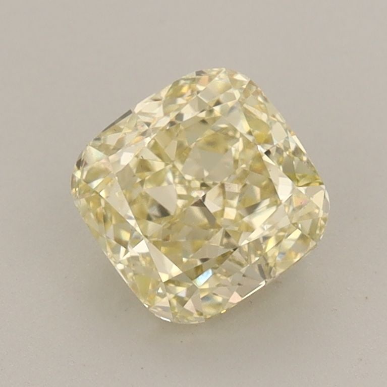 Loose Diamond - CUSHION MODIFIED 1.24ct Fancy Light Yellow VS1: Loose Diamond - CUSHION MODIFIED 1.24ct Fancy Light Yellow VS1 Source: This is a real non-mined Diamond that has been grown in a lab Shape: CUSHION MODIFIED Carats: 1.24 Color: Fancy Light Yellow Cert