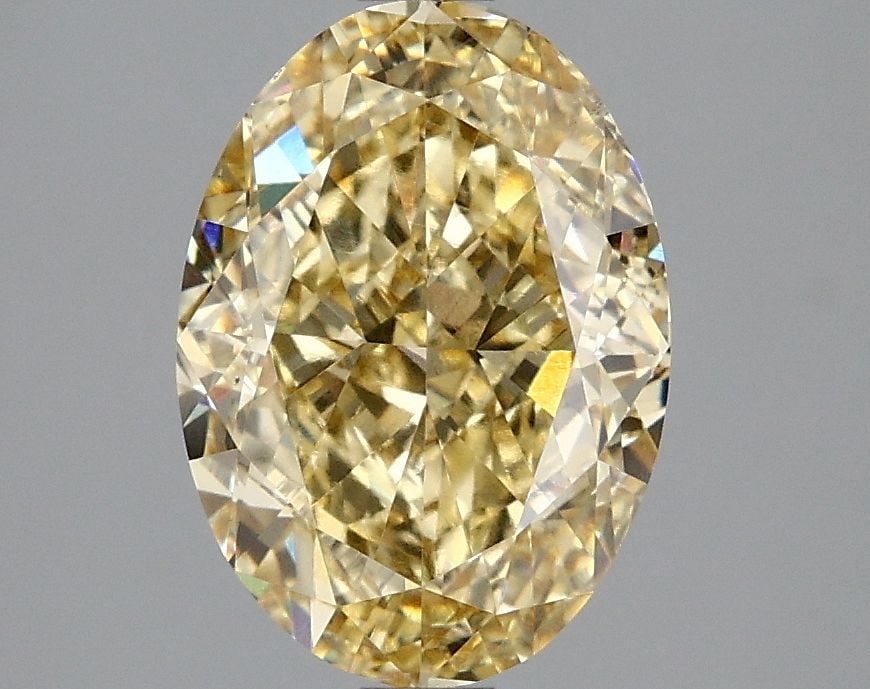 Loose Diamond - OVAL 3.03ct Fancy Intense Yellow VS2: Loose Diamond - OVAL 3.03ct Fancy Intense Yellow VS2 Source: This is a real non-mined Diamond that has been grown in a lab Shape: OVAL Carats: 3.03 Color: Fancy Intense Yellow Certification: IGI Video
