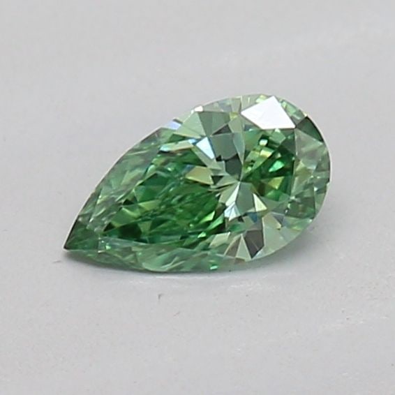 Loose Diamond - PEAR 0.16ct Fancy Vivid Green VS1: Loose Diamond - PEAR 0.16ct Fancy Vivid Green VS1 Source: This is a real non-mined Diamond that has been grown in a lab Shape: PEAR Carats: 0.16 Color: Fancy Vivid Green Certification: IGI The Diamond