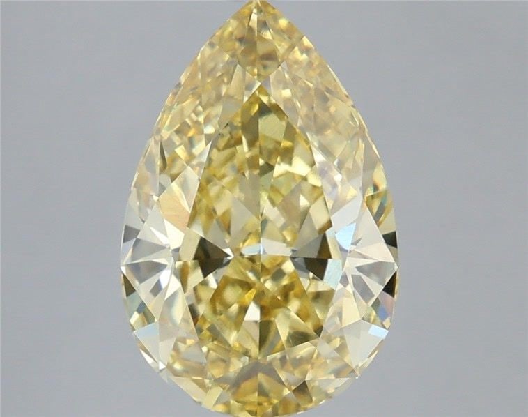 Loose Diamond - PEAR 4.08ct Fancy Intense Yellow VS1: Loose Diamond - PEAR 4.08ct Fancy Intense Yellow VS1 Source: This is a real non-mined Diamond that has been grown in a lab Shape: PEAR Carats: 4.08 Color: Fancy Intense Yellow Certification: IGI Video