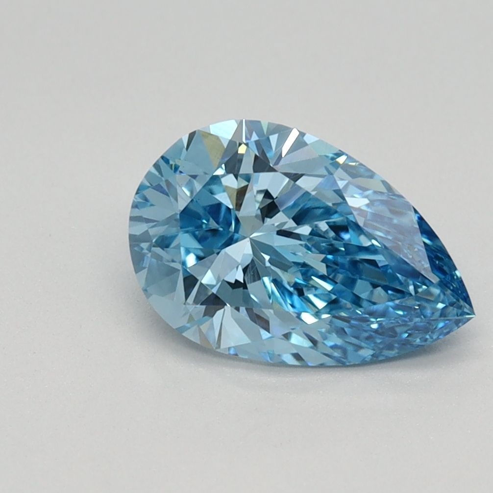Loose Diamond - PEAR 1.14ct Fancy Vivid Blue VS1: Loose Diamond - PEAR 1.14ct Fancy Vivid Blue VS1 Source: This is a real non-mined Diamond that has been grown in a lab Shape: PEAR Carats: 1.14 Color: Fancy Vivid Blue Certification: IGI Video: Video