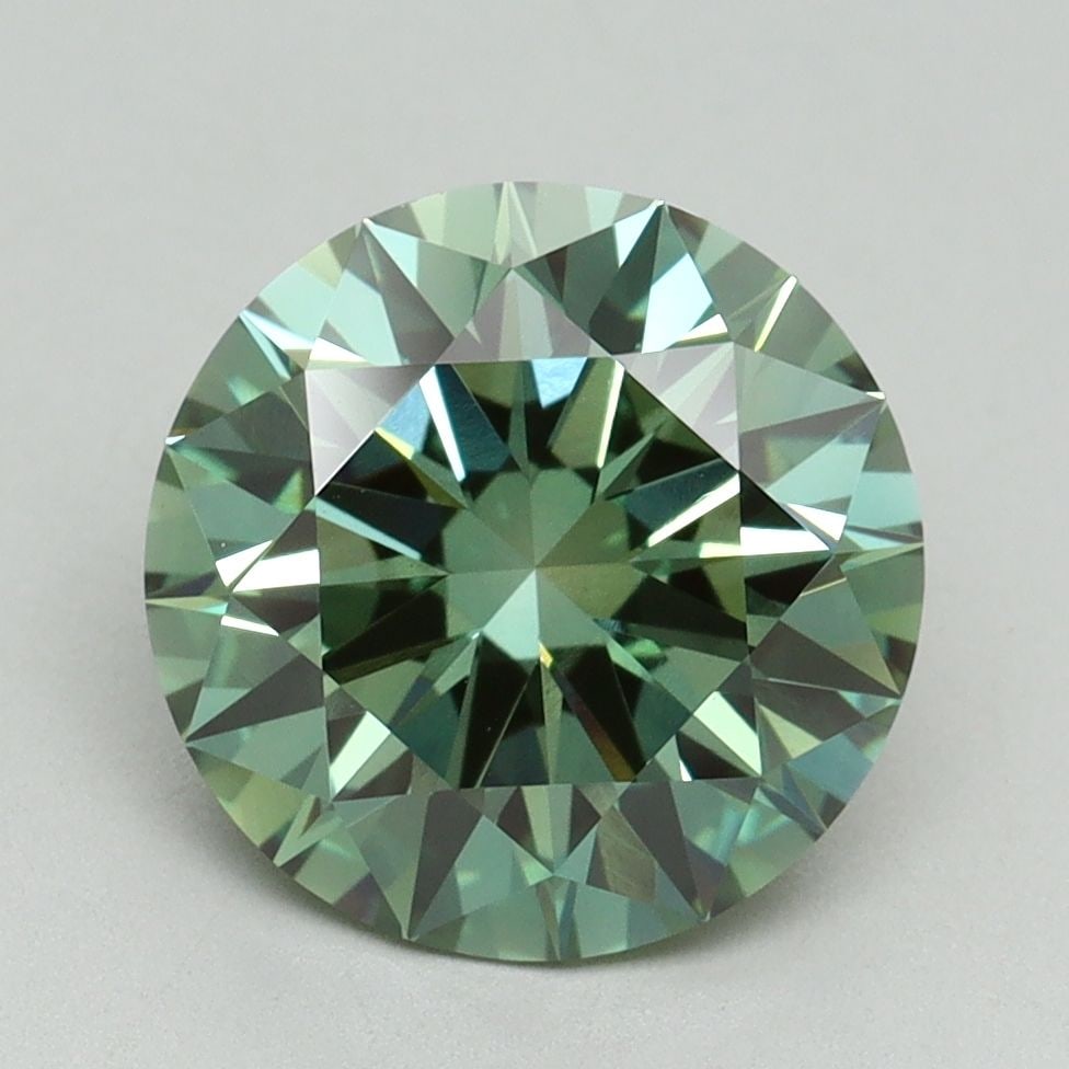 Ideal Loose Diamond - ROUND 3.12ct Fancy Vivid Green VVS2: Ideal Loose Diamond - ROUND 3.12ct Fancy Vivid Green VVS2 Source: This is a real non-mined Diamond that has been grown in a lab Shape: ROUND Carats: 3.12 Color: Fancy Vivid Green Certification: IGI Vi
