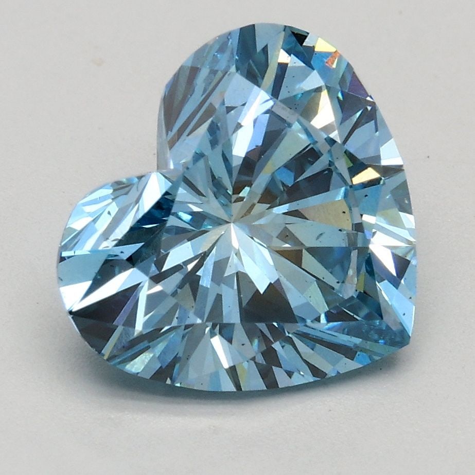 Loose Diamond - HEART 2.2ct Fancy Vivid Blue VS2: Loose Diamond - HEART 2.2ct Fancy Vivid Blue VS2 Source: This is a real non-mined Diamond that has been grown in a lab Shape: HEART Carats: 2.2 Color: Fancy Vivid Blue Certification: IGI Video: