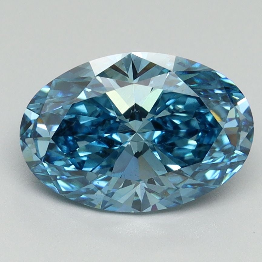 Loose Diamond - OVAL 2.14ct Fancy Vivid Blue VS2: Loose Diamond - OVAL 2.14ct Fancy Vivid Blue VS2 Source: This is a real non-mined Diamond that has been grown in a lab Shape: OVAL Carats: 2.14 Color: Fancy Vivid Blue Certification: IGI Video: Video