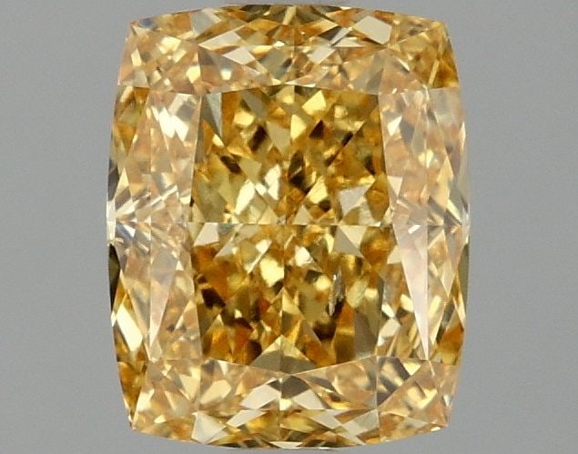Loose Diamond - CUSHION MODIFIED 1.58ct Fancy Vivid Yellow SI1: Loose Diamond - CUSHION MODIFIED 1.58ct Fancy Vivid Yellow SI1 Source: This is a real non-mined Diamond that has been grown in a lab Shape: CUSHION MODIFIED Carats: 1.58 Color: Fancy Vivid Yellow Cert