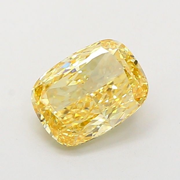 Loose Diamond - CUSHION MODIFIED 1.73ct Fancy Intense Yellow VS1: Loose Diamond - CUSHION MODIFIED 1.73ct Fancy Intense Yellow VS1 Source: This is a real non-mined Diamond that has been grown in a lab Shape: CUSHION MODIFIED Carats: 1.73 Color: Fancy Intense Yellow 