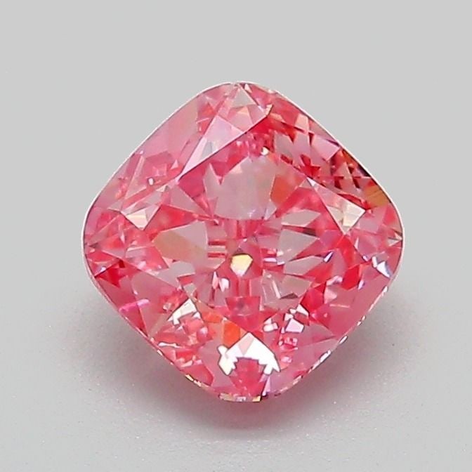 Loose Diamond - CUSHION MODIFIED 1.06ct Fancy Vivid Pink VVS2: Loose Diamond - CUSHION MODIFIED 1.06ct Fancy Vivid Pink VVS2 Source: This is a real non-mined Diamond that has been grown in a lab Shape: CUSHION MODIFIED Carats: 1.06 Color: Fancy Vivid Pink Certifi