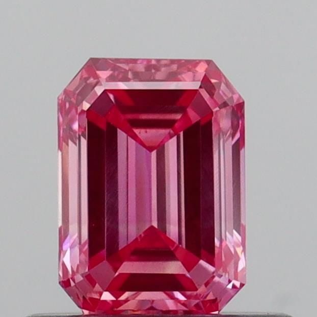 Loose Diamond - EMERALD 0.55ct Fancy Vivid Pink VS2: Loose Diamond - EMERALD 0.55ct Fancy Vivid Pink VS2 Source: This is a real non-mined Diamond that has been grown in a lab Shape: EMERALD Carats: 0.55 Color: Fancy Vivid Pink Certification: IGI Video: