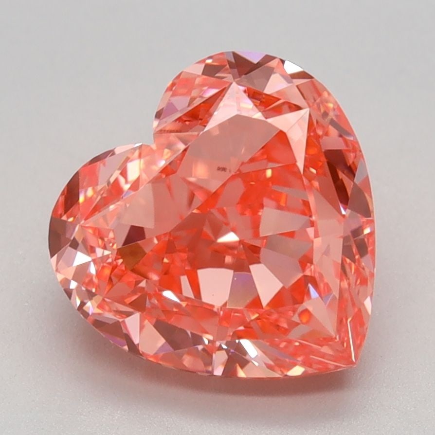 Loose Diamond - HEART 2.63ct Fancy Vivid Pink VVS2: Loose Diamond - HEART 2.63ct Fancy Vivid Pink VVS2 Source: This is a real non-mined Diamond that has been grown in a lab Shape: HEART Carats: 2.63 Color: Fancy Vivid Pink Certification: IGI Video: