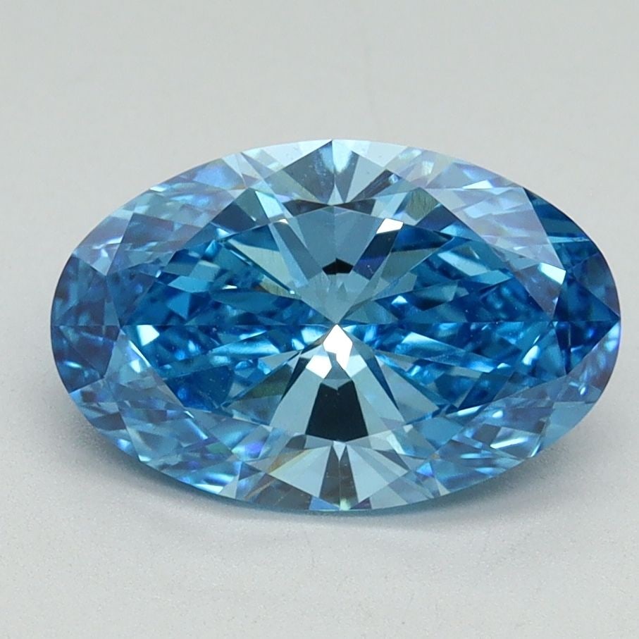 Loose Diamond - OVAL 2.05ct Fancy Vivid Blue VS1: Loose Diamond - OVAL 2.05ct Fancy Vivid Blue VS1 Source: This is a real non-mined Diamond that has been grown in a lab Shape: OVAL Carats: 2.05 Color: Fancy Vivid Blue Certification: IGI Video: